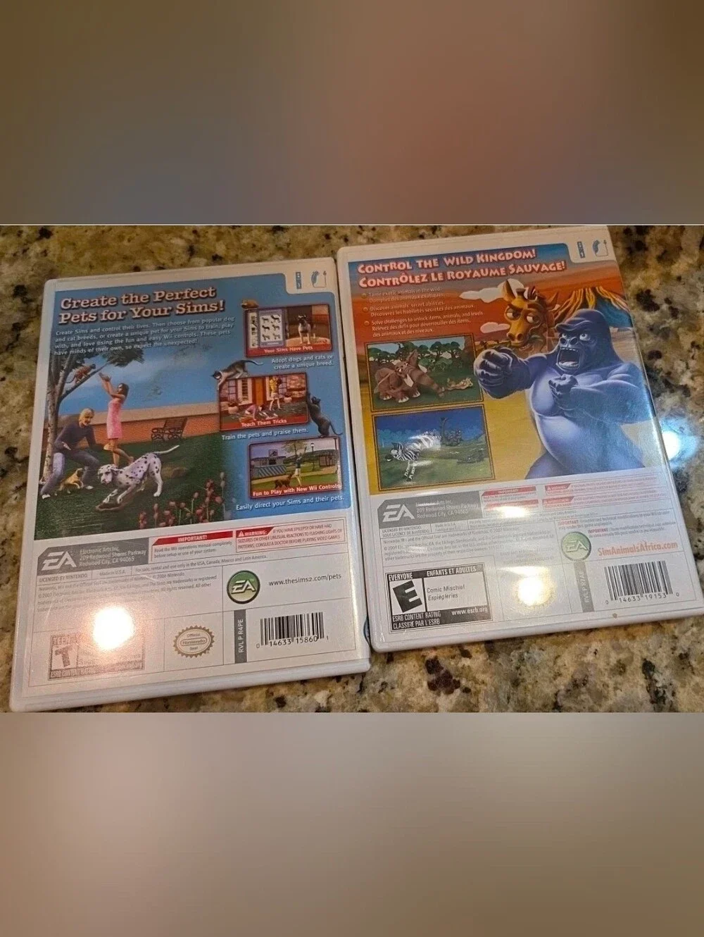 Nintendo Wii The Sims Pets 2 Sim Animals Africa Game Lot Gaming